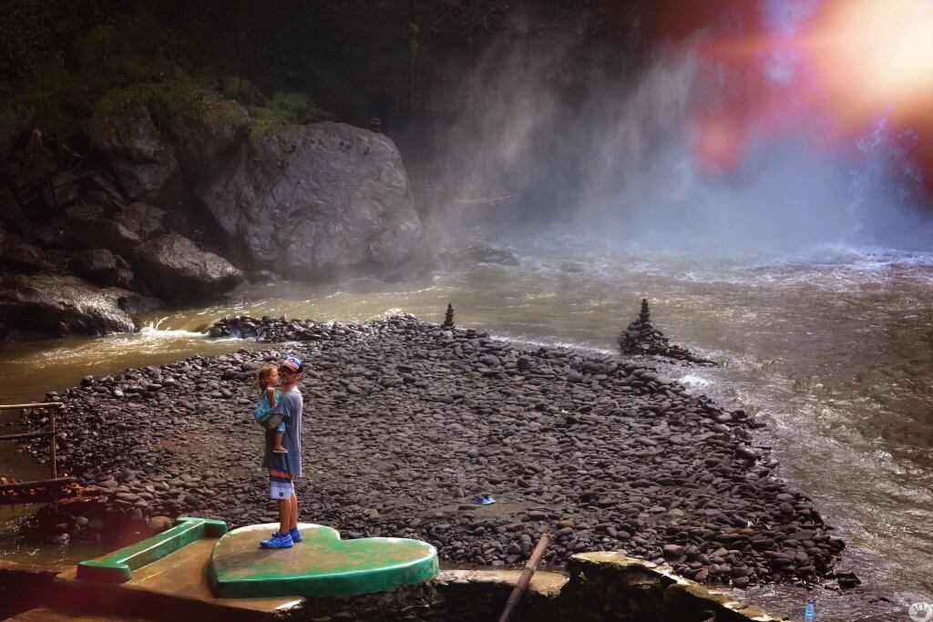 Waterfalls in Bali with kids